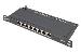 Patch Panel CAT6A shielded,8-Port 1/2U, 10in rack mount, black RAL 9005