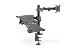 Montior arm with notebook tray 17-32in, 9 kg. Max., clamp or grommet mount