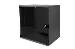12U wall mounting cabinet, SoHo, unmounted 595x540x400 mm, glass front door, black (RAL 9005)