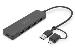 USB 3.0 Hub 4-Port Slimline with USB-C Adapter 5Gbps 20cm cable