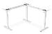 Electric Height Adjustable Desk Frame - 3-leg - 124-208cm height - 120kg load - white