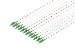 FO pigtail set, 12 pcs., LC (APC), SM OS2 09/125 æ loose buffer, color code DIN IEC 305m