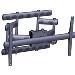 Scissor Arm Turn + Tilt + Rotate Universal Wall Mount 65in-82in Up To 227kg. Black