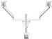 Momo 4237 Monitor Arm Motion Plus For 2 Monitors (white)