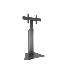 Medium Fusion Manual Height Adjustable Floor Av Stand Silver