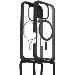 iPhone 16 Pro Case with Strap - React Series Necklace Magsafe - Black Crystal (Clear/Black) - Propack