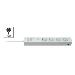 Di-strip D Safety Bas 4 Sockets
