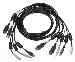 Avocent KVM Cable - USB Keyboard, Mouse & Dual Head DisplayPort Video Cable With Audio - SV340D