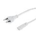 Power cord C7 to 2Pin Euro Plug 2m White
