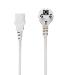 Power Cord (C13), VDE Approved,2m White