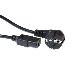 Cable 230v Schuko Male Angled- C13 2.5m Black