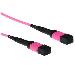 Fiber Optic Cable Multimode 50/125 OM4 polarity B with MTP female connectors 12m Erika violet