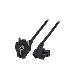 Powercord Mains Connector CEE 7/7 Male (angled) - C5 (angled) Black 1 M