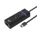 USB Hub 3.2 4x USB-A Ports Ethernet Black