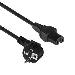 Powercord Mains Connector CEE 7/7 Male (Angled) - C15 Black 1 m