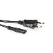 Powercord Euro Male - C7 Female Black 1m