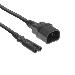Powercord C14 - C7 Black 0.2 M