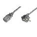 Mains Cable Schuko 90 Angledc13 M/f 2m H05vv-f3g 0.75qmm
