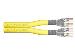 installation cable - CAT 7A - S/FTP - AWG 22/1 Duplex - 500m - yellow - Dca-s1a d1 a1