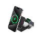 Maggo Magnetic Wireless Charger 15w Foldable 3-in-1 With Charger Bundle Black Eu Plug