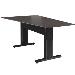 Angled Forum Table - MDF 90in (HPL) - 38in Height - Black/ Charcoal Gray - For 5-7 People (FM-TAN-0905438-A3B)
