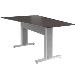 Angled Forum Table - MDF 90in (HPL) - 38in Height - Silver Gray - For 5-7 People (FM-TAN-0905438-A3W)