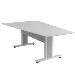 Angled Forum Table - MDF 90in (HPL) - 30in Height - Silver Gray - For 5-7 People (FM-TAN-0905430-D8W)