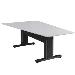 Angled Forum Table - MDF 90in (HPL) - 30in Height - Charcoal Gray - For 5-7 People (FM-TAN-0905430-D8B)