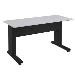 Forum Arc shaped table - MDF 60in (HPL) - 30in Height - Charcoal Gray - For 2 People (FM-TRE-0602730-D8B)