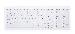 Compact Disinfectable Medical Keyboard with Numpad - Wireless - White - Azerty Belgian
